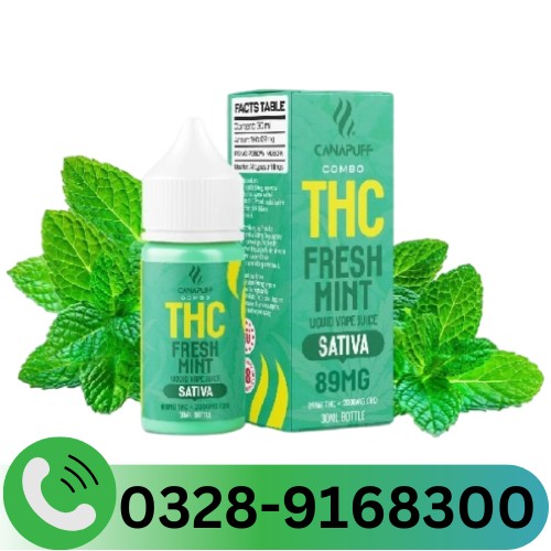 THC Liquid 89mg THC/2000mg CBD Fresh Mint 30ml In Pakistan