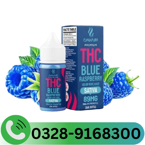THC Liquid 89mg Blue Raspberry 30ml In Pakistan