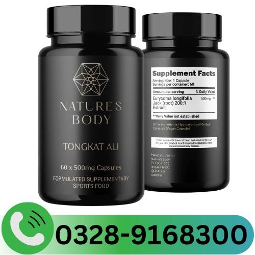 Natures Body Tongkat Ali 500mg Capsule In Pakistan