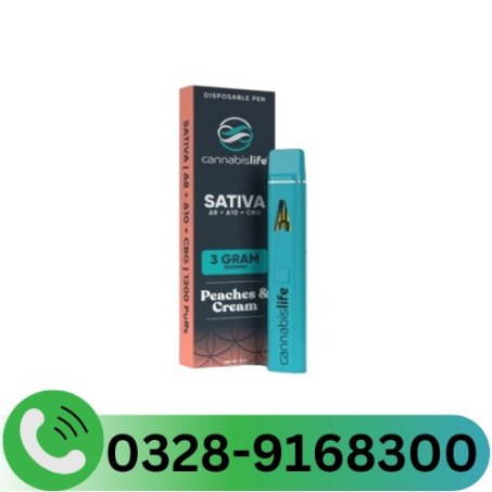 Cannabis Life Peaches N’ Cream THC Vape Pen 3g in Pakistan
